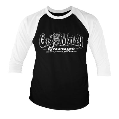 Gas Monkey Garage - White Logo City Baseball 3/4 Sleeve T-Shirt