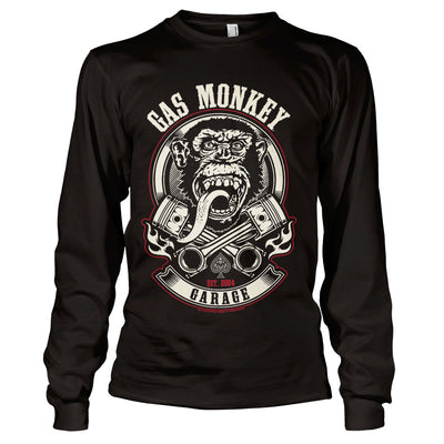 Gas Monkey Garage - Pistons & Flames Long Sleeve T-Shirt