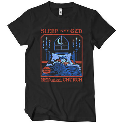 Steven Rhodes - Sleep is My God - Bed is My Church Mens T-Shirt