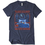 Steven Rhodes - Sleep is My God - Bed is My Church Mens T-Shirt