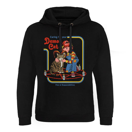 Caring For Your Demon Cat Epic Hoodie showcasing Caring For Your Demon Cat design
