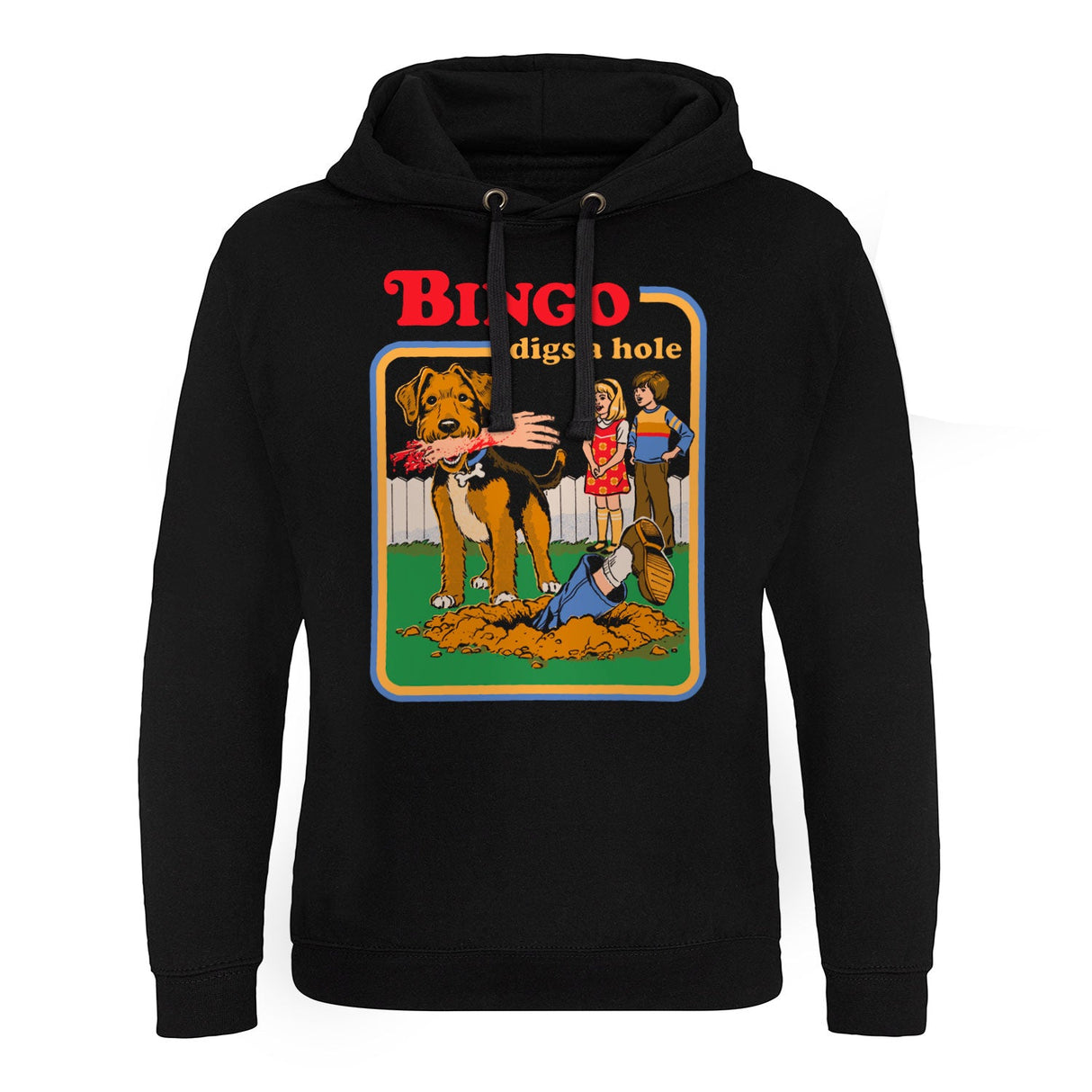 Bingo Digs A Hole Epic Hoodie showcasing Bingo Digs A Hole design