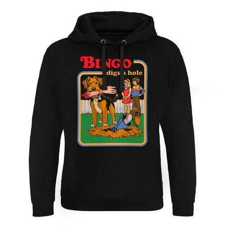 Bingo Digs A Hole Epic Hoodie showcasing Bingo Digs A Hole design