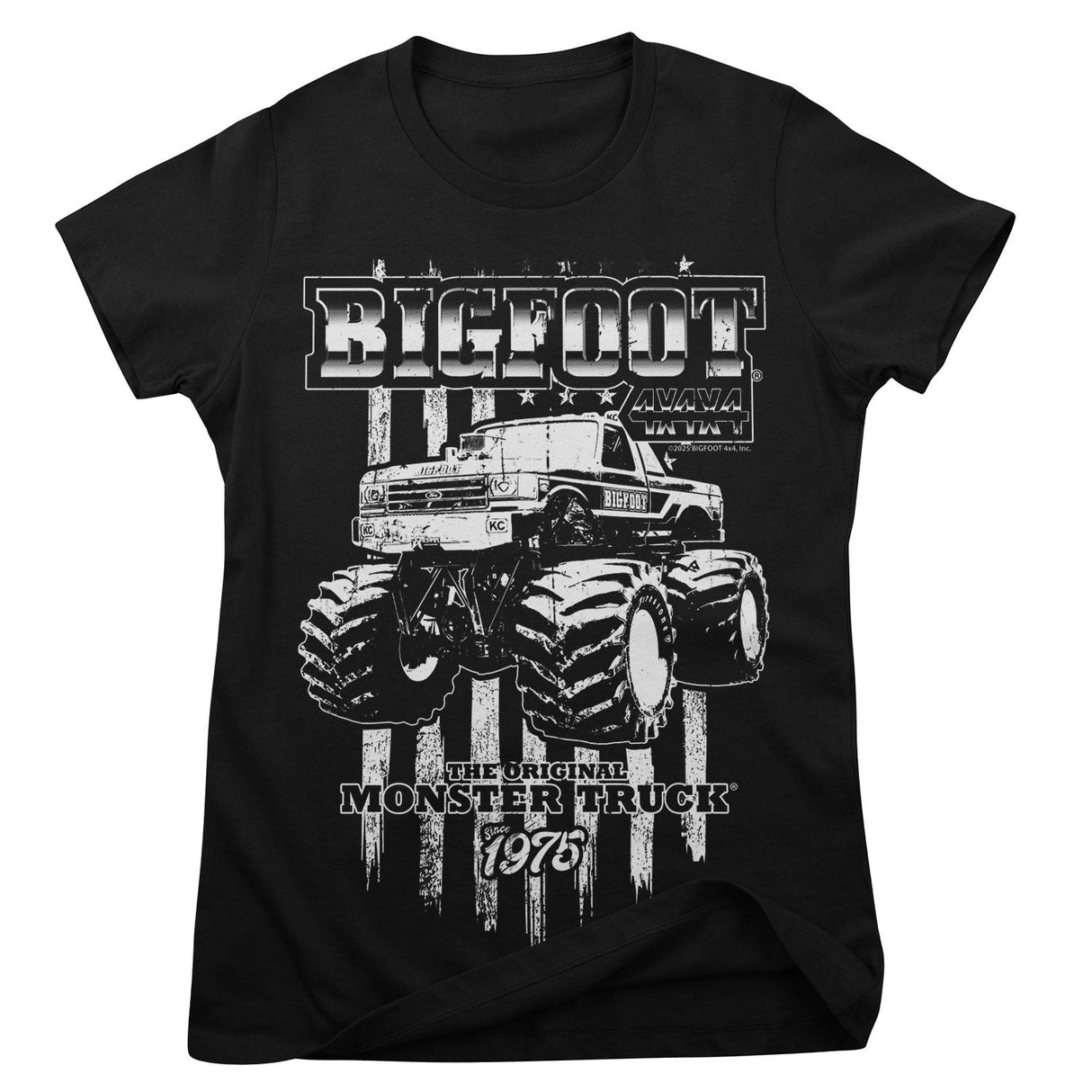 BIGFOOT American Monster Truck Girly Tee showcasing American Monster Truck design