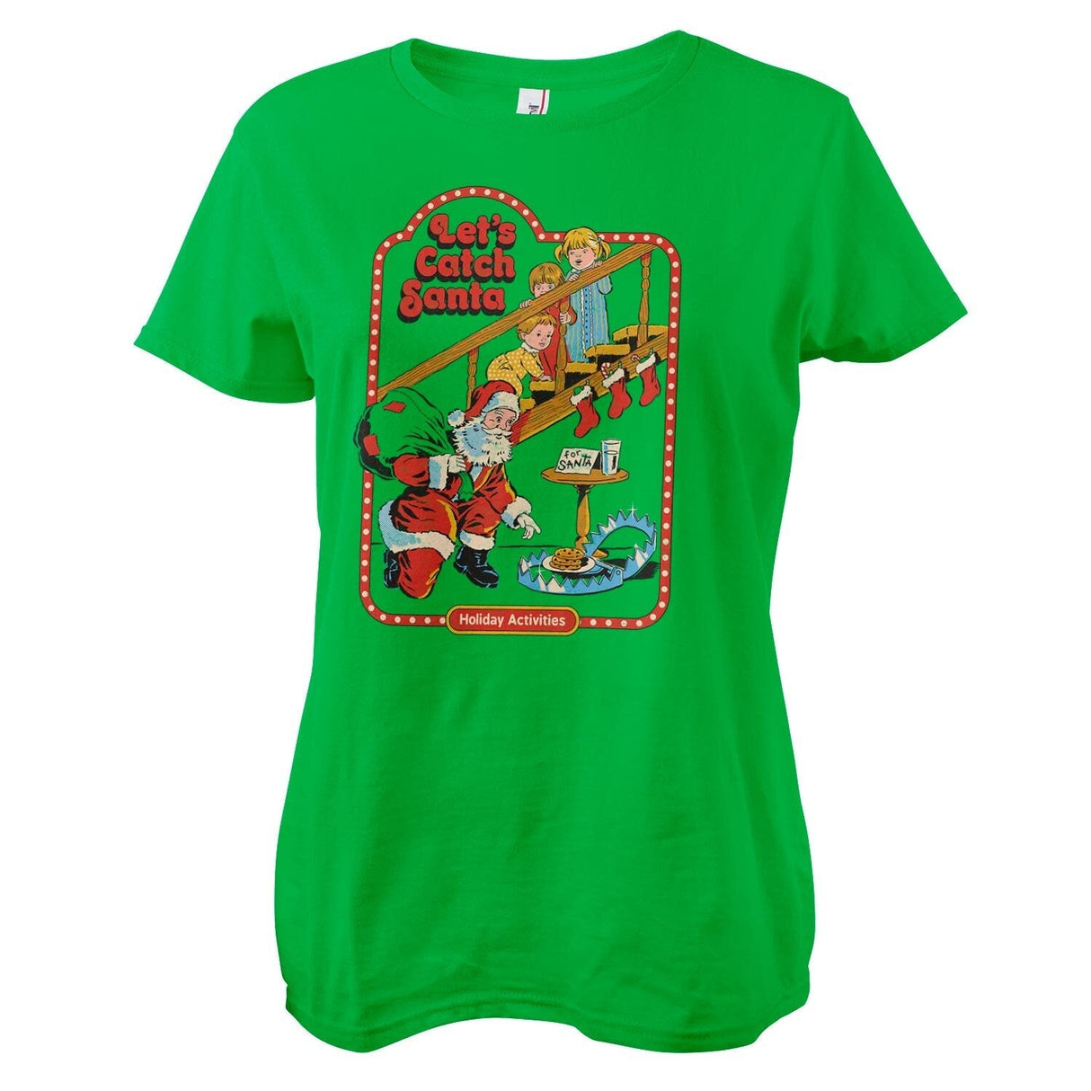 Steven Rhodes - Let's Catch Santa Women T-Shirt featuring the Let's Catch Santa Women T-Shirt design