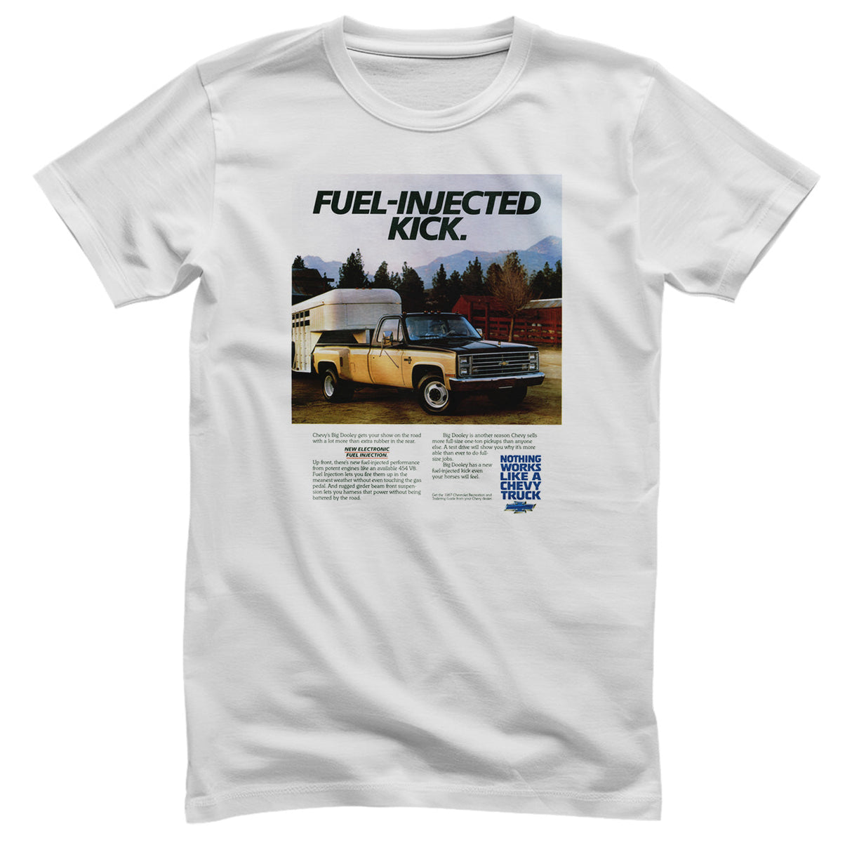 Chevrolet - Chevy Truck Fuel-Injected Kick Retro Add Mens T-Shirt