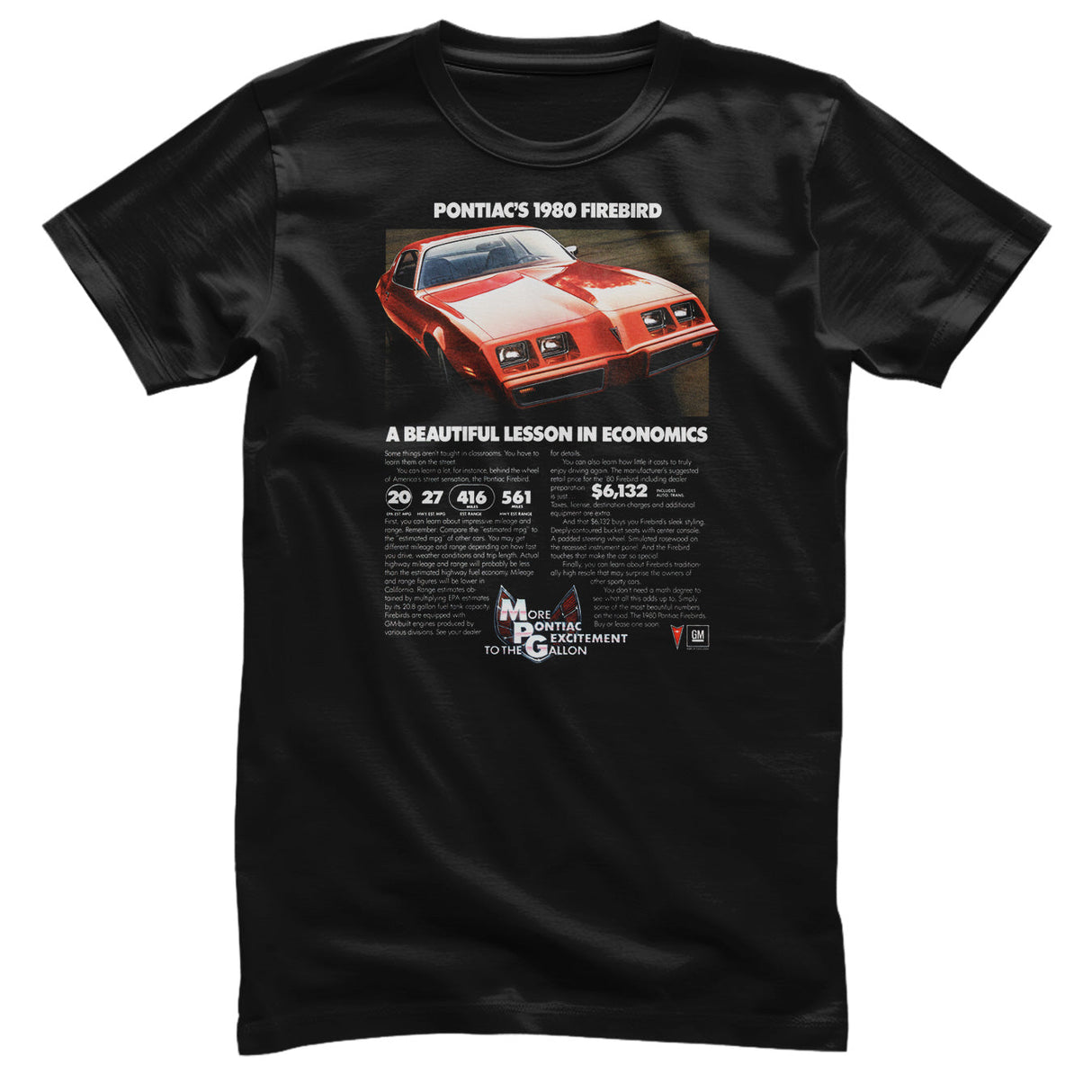Chevrolet - 1980 Firebird Economics Mens T-Shirt