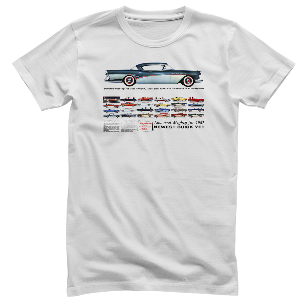 Chevrolet - Buick - Low and Mighty Riviera Vintage Add Mens T-Shirt