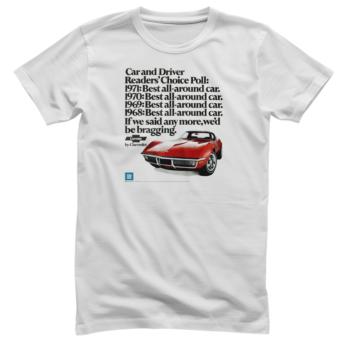 Chevrolet - Corvette - Car and Driver Bragg Mens T-Shirt