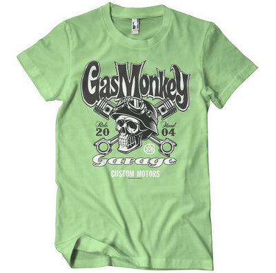 Gas Monkey Garage - Custom Motors Skull Mens T-Shirt