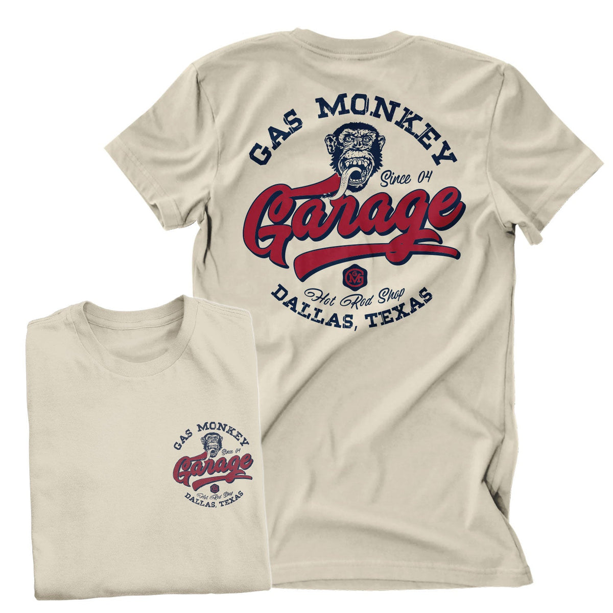 Gas Ronda Merchandise Gas Monkey Garage - Hot Rod Shop Logo Mens T-Shirt | Officially ...