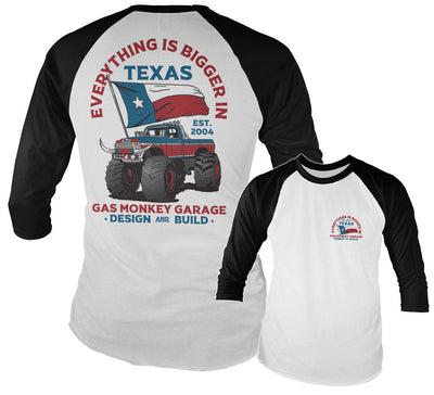 Gas Monkey Garage - Everything Is Bigger In Texas Baseball Long Sleeve T-Shirt