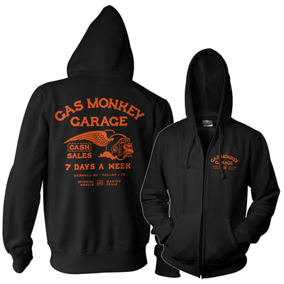 Gas Monkey Garage - Cash Monkey Zipped Hoodie