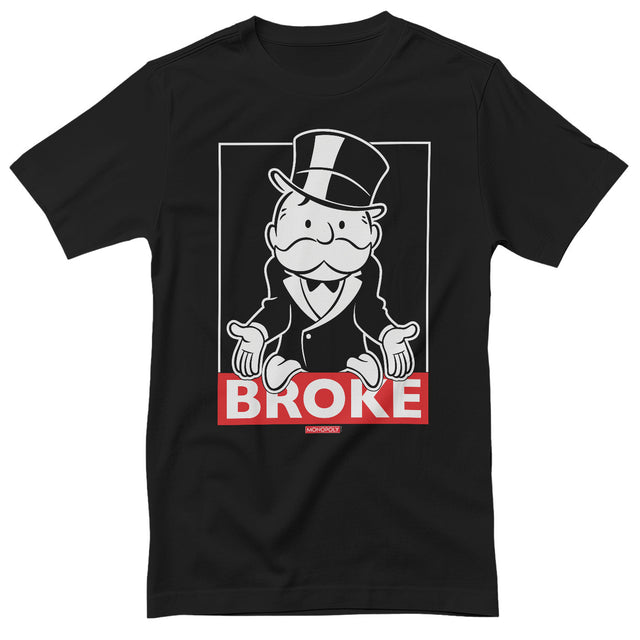 Monopoly - Mr Monopoly - BROKE Mens T-Shirt