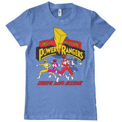 Power Rangers - Morph Into Action Mens T-Shirt