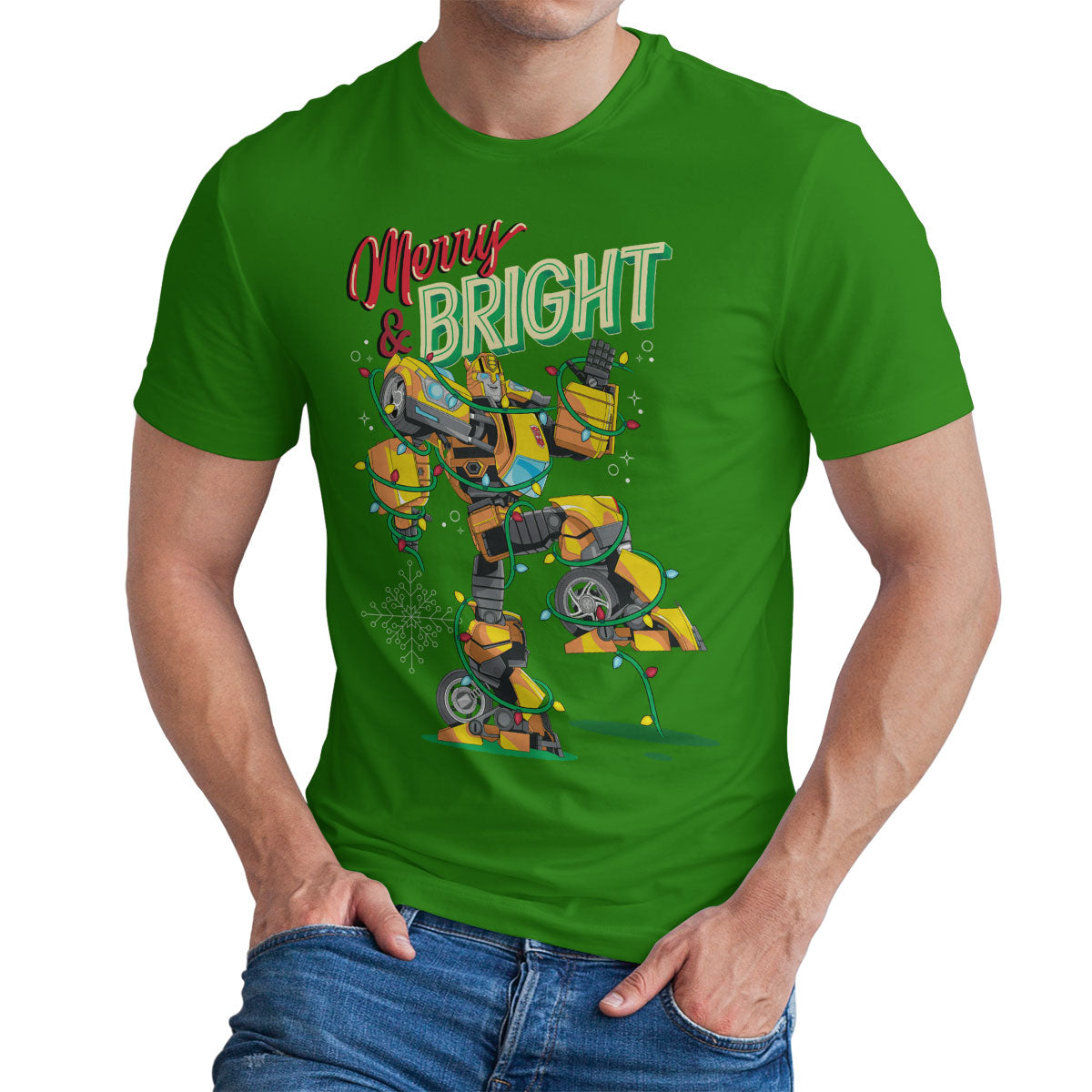 Transformers - Merry & Bright Bumblebee Mens T-Shirt
