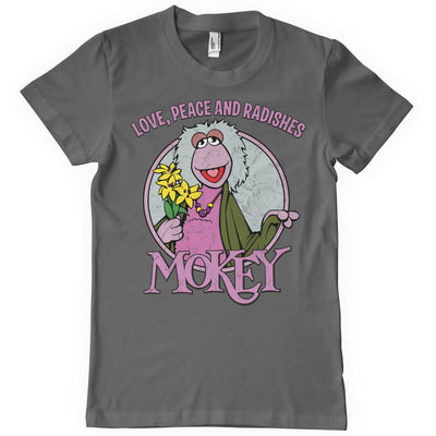 Fraggle Rock - Mokey - Love Peace and Radishes Mens T-Shirt