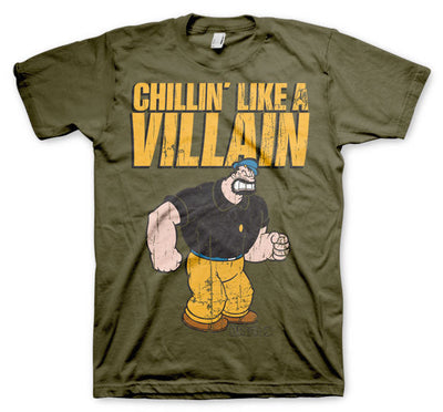 Popeye - Chillin'Like A Villain Mens T-Shirt