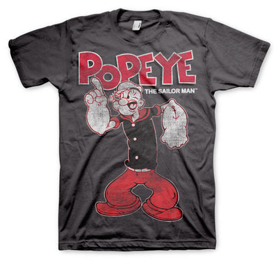 Popeye - Distressed Sailor Man Mens T-Shirt