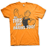 Popeye - All This And Brains Too Mens T-Shirt