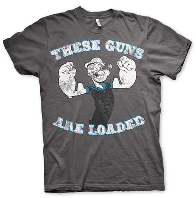 Popeye - These Guns Are Loaded Mens T-Shirt