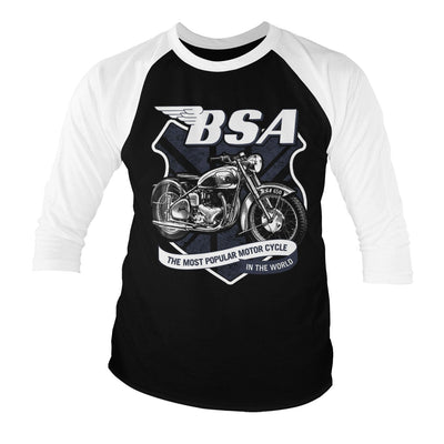 BSA - B.S.A. 650 Shield Baseball 3/4 Sleeve T-Shirt