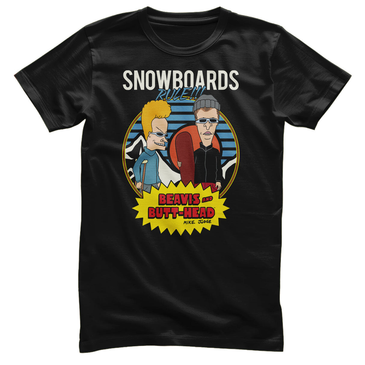 Beavis and Butt-Head - Snowboards Rule!!! Mens T-Shirt