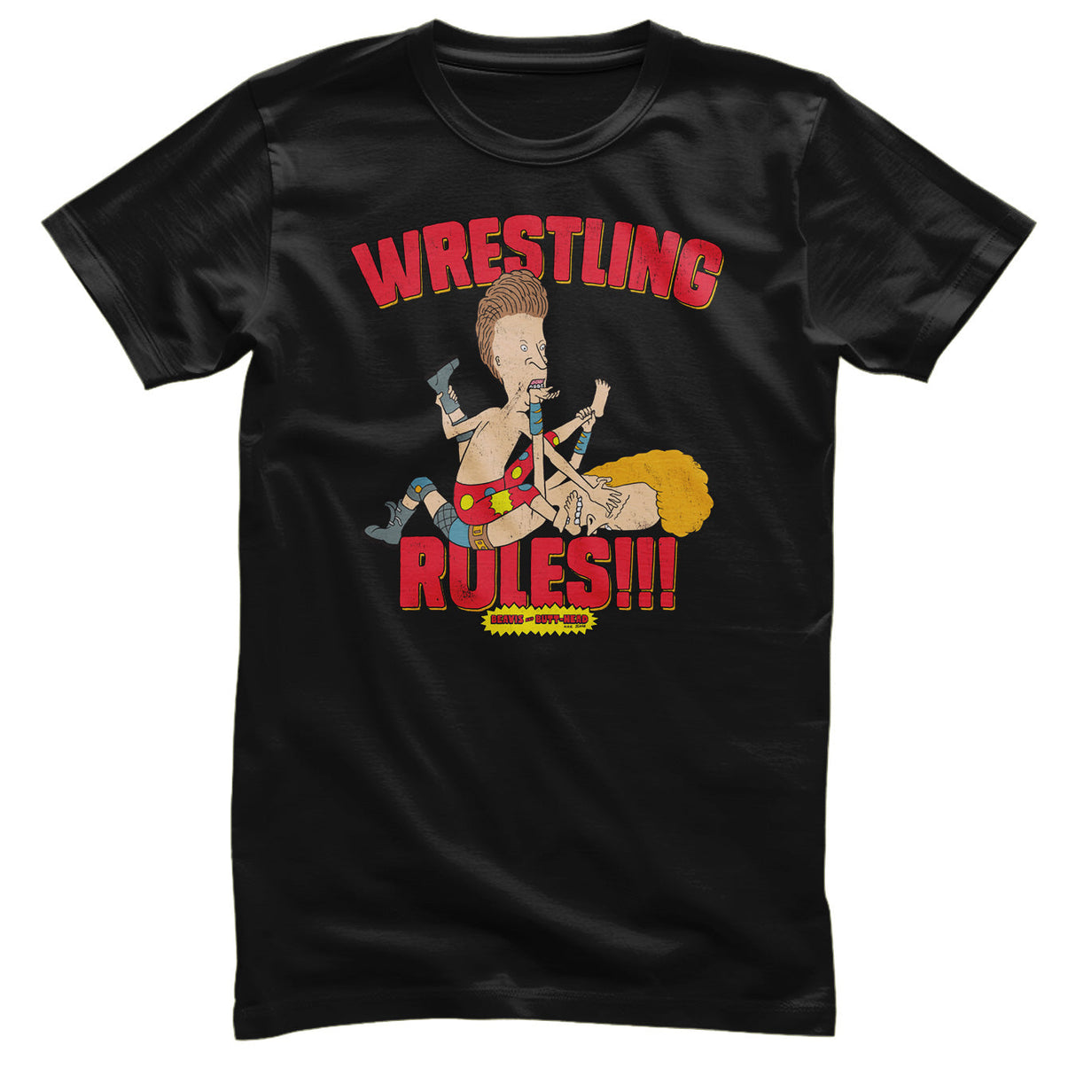 Beavis and Butt-Head - Wrestling Rules!!! Mens T-Shirt