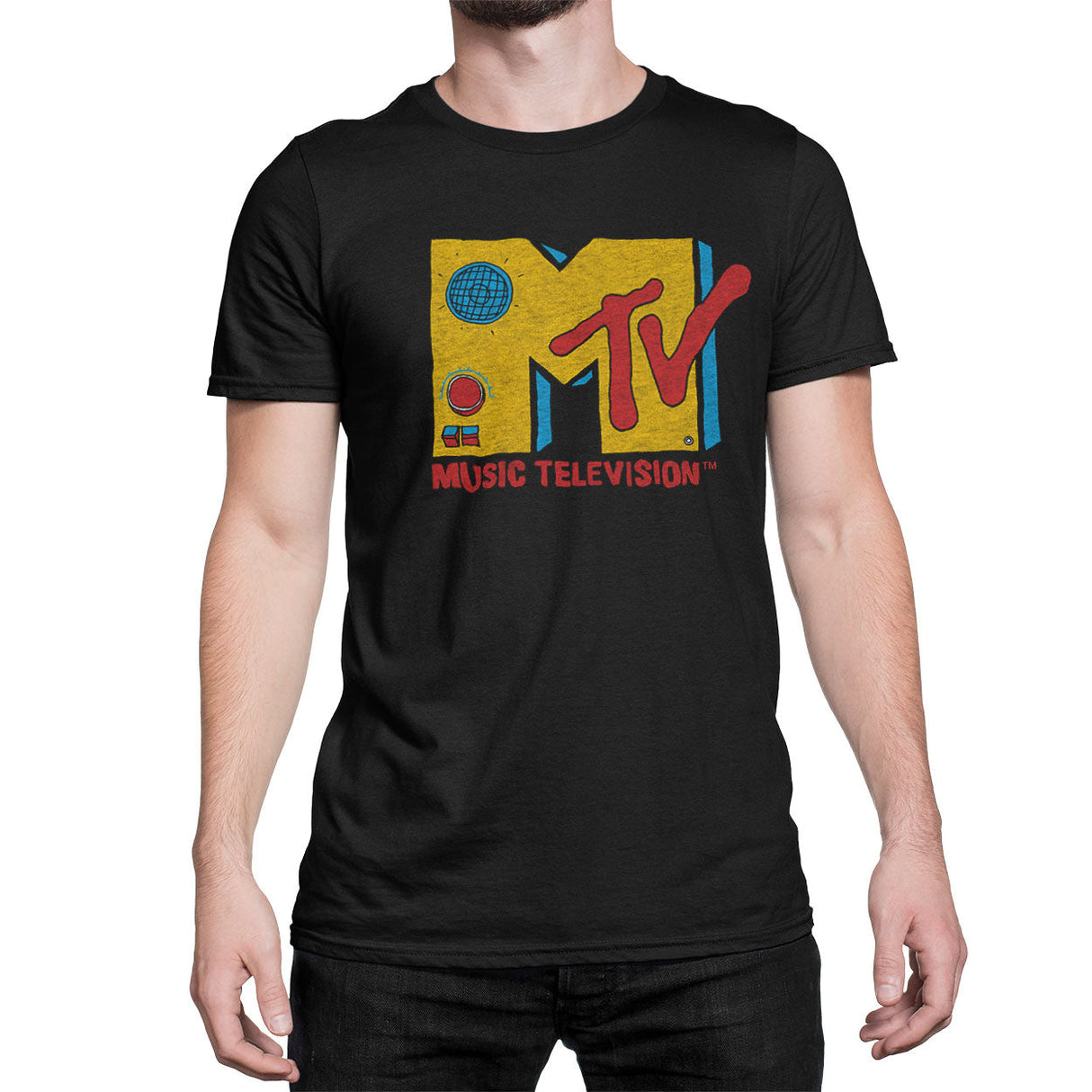 MTV - Radio Transistor Logo Mens T-Shirt
