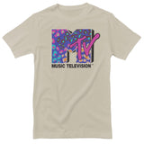 MTV - Colorful Leopard Pattern Logo Mens T-Shirt