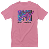 MTV - Colorful Leopard Pattern Logo Mens T-Shirt