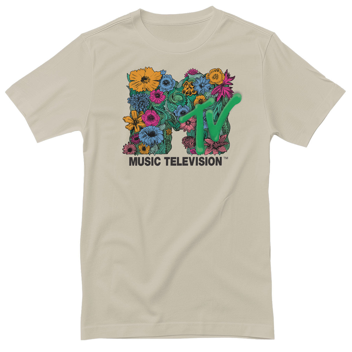 MTV - Flower Bouquet Logo Mens T-Shirt