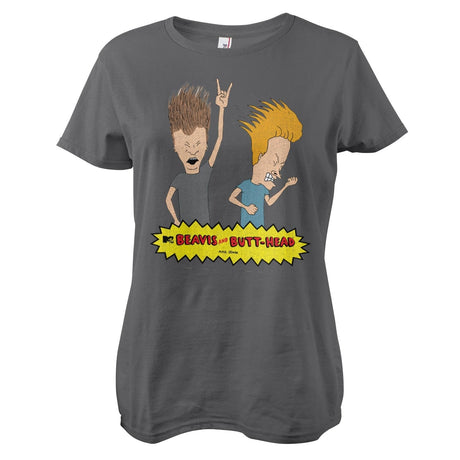 Beavis and Butt-Head Headbanging Girly Tee showcasing Headbanging design