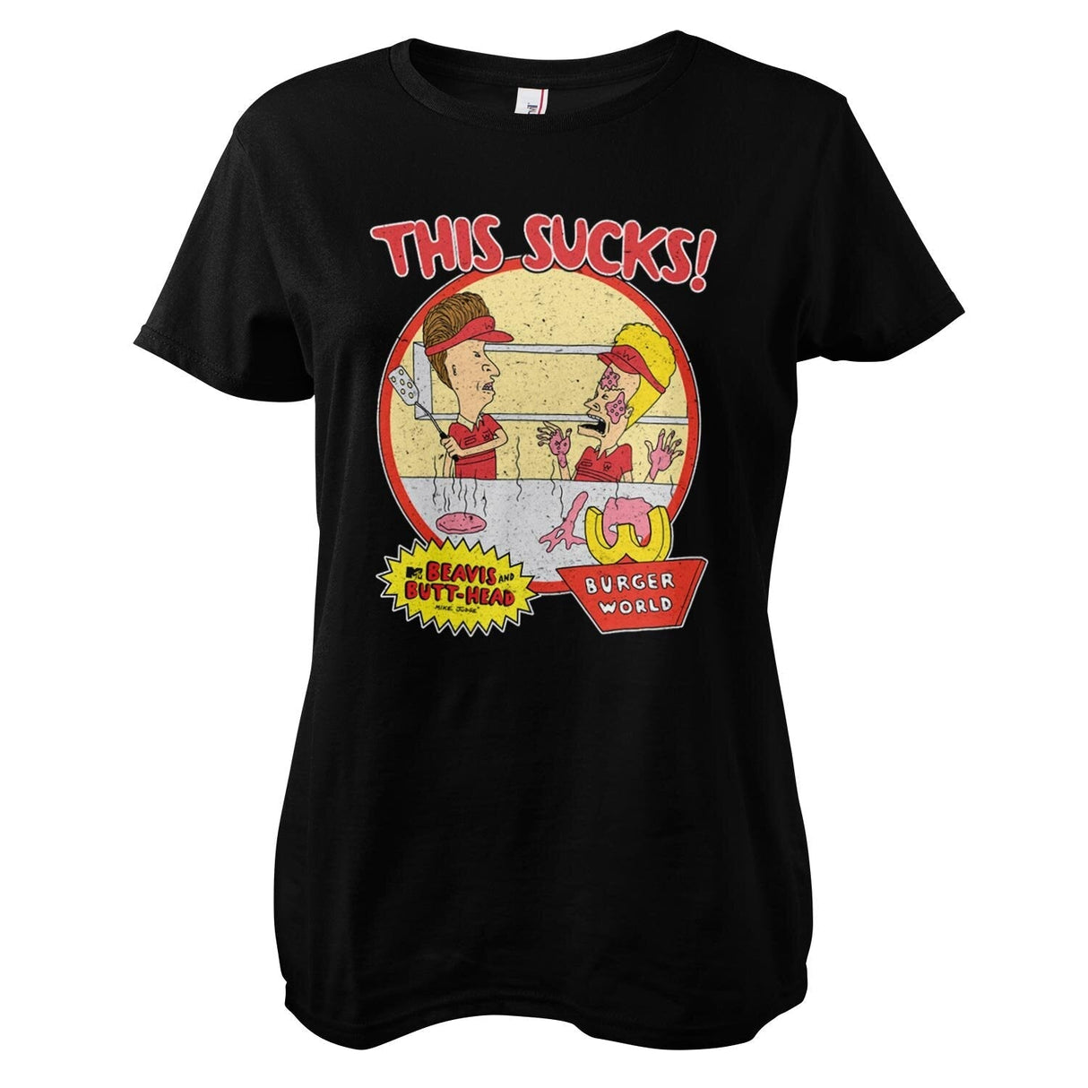 Beavis and Butt-Head - This Sucks Girly Tee showcasing - This Sucks design