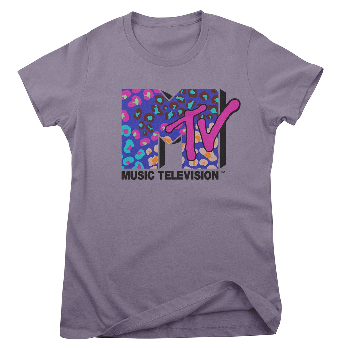 MTV - Colorful Leopard Pattern Logo Women T-Shirt
