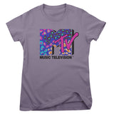MTV - Colorful Leopard Pattern Logo Women T-Shirt
