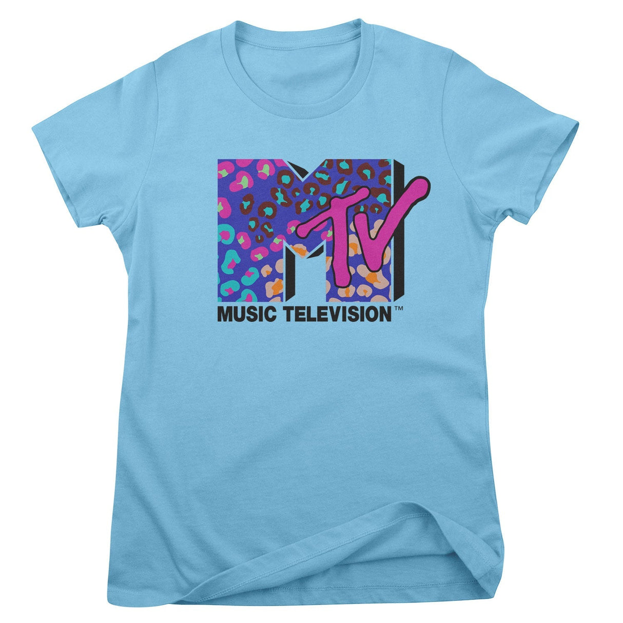 MTV - Colorful Leopard Pattern Logo Women T-Shirt