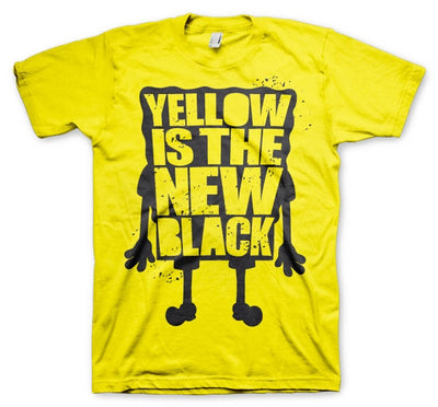 SpongeBob SquarePants - Yellow Is The New Black Mens T-Shirt