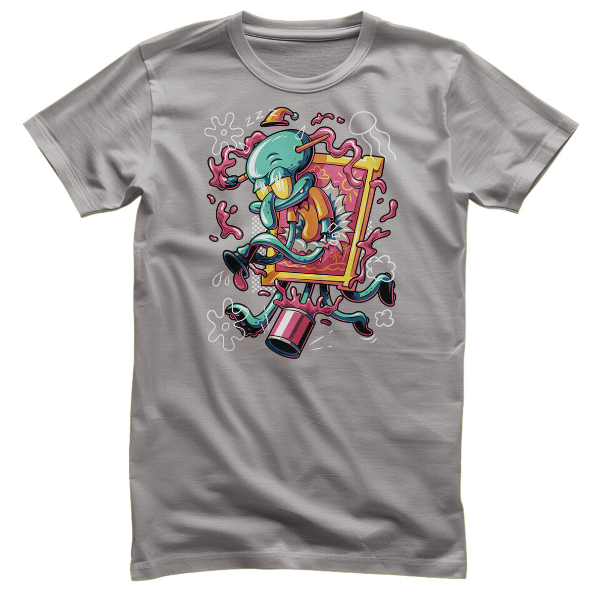SpongeBob SquarePants - Squidward Art Crash Mens T-Shirt