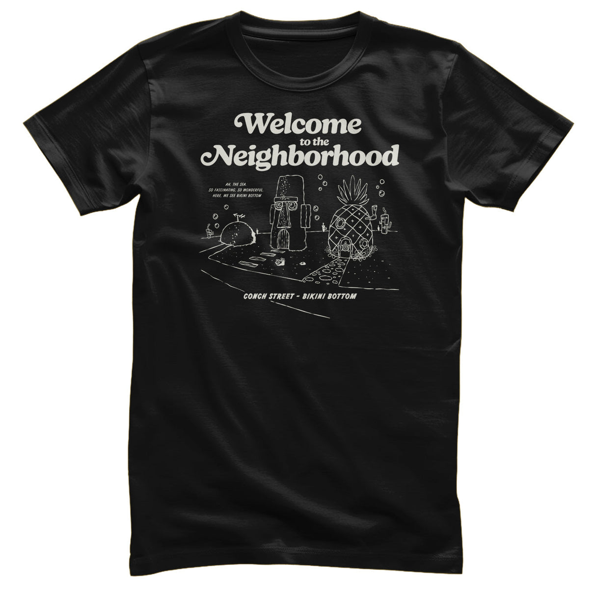 SpongeBob SquarePants - Bikini Bottom - Welcome To The Neighborhood Mens T-Shirt