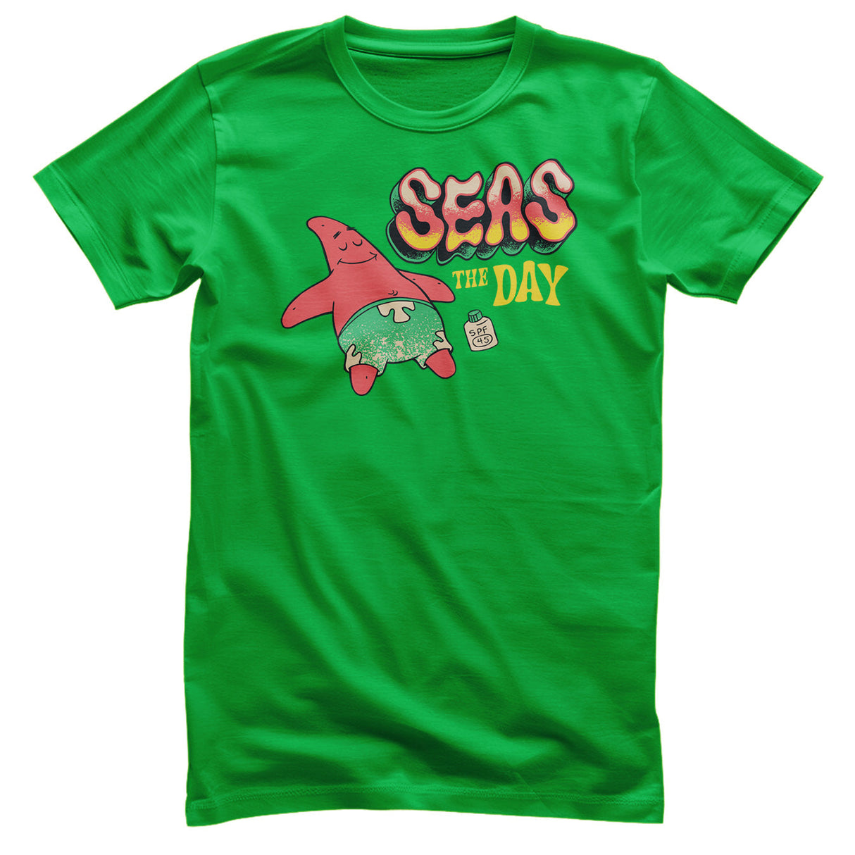 SpongeBob SquarePants - Patrick Seas The Day Mens T-Shirt