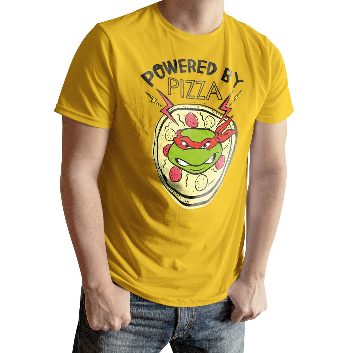 Teenage Mutant Ninja Turtles - Powered By Pizza Mens T-Shirt