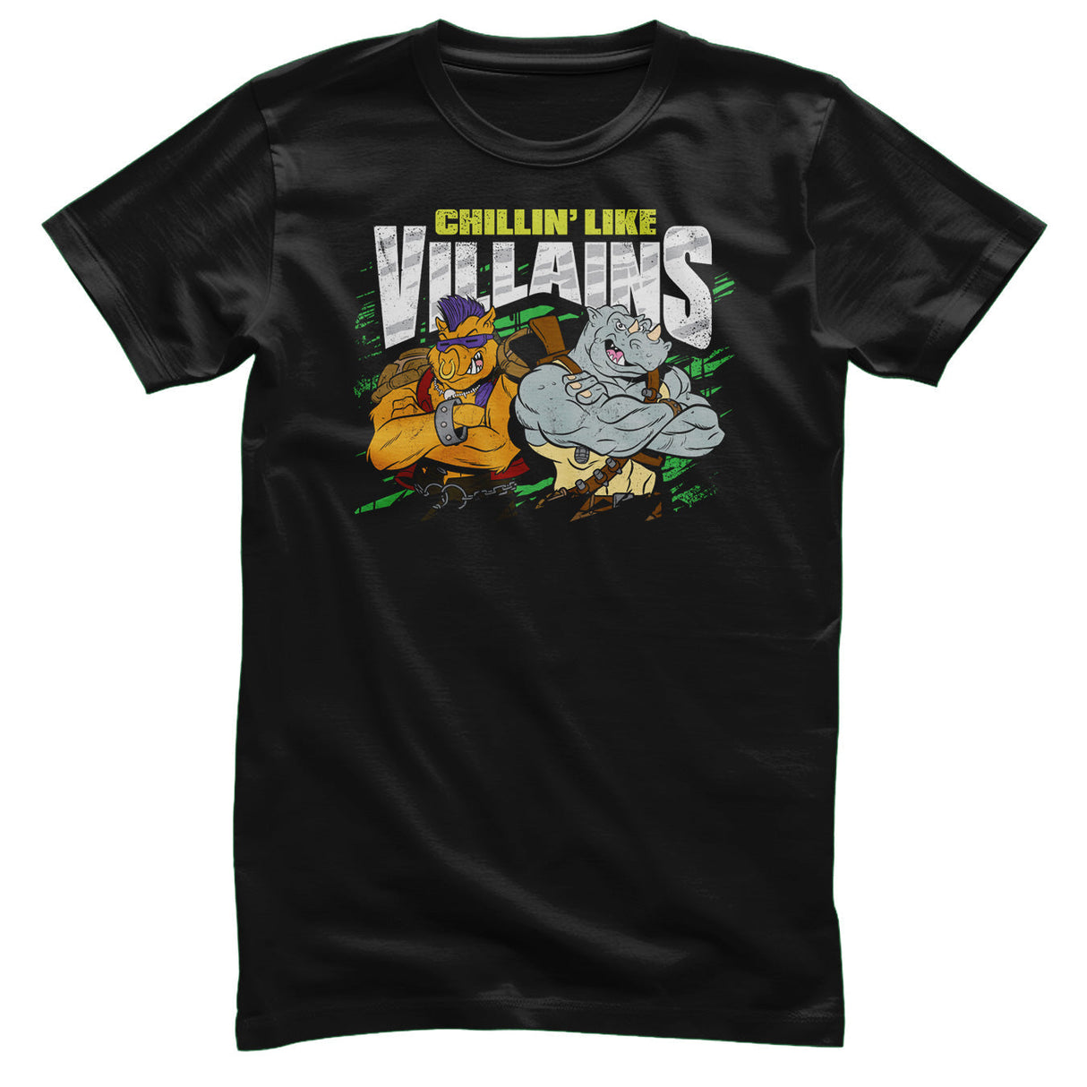 Teenage Mutant Ninja Turtles - Rocksteady & Bebop - Chillin' Like Villains Mens T-Shirt
