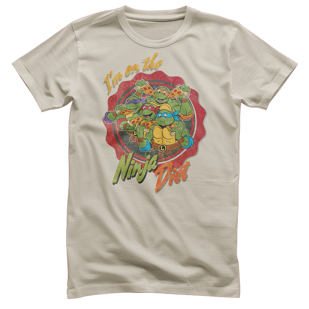 Teenage Mutant Ninja Turtles - On The Pizza Diet Mens T-Shirt