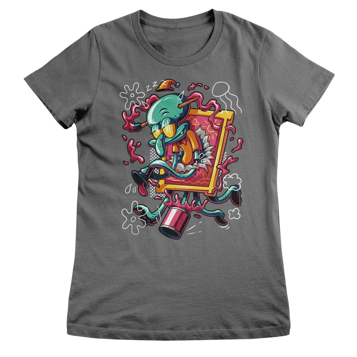 SpongeBob SquarePants - Squidward Art Crash Women T-Shirt