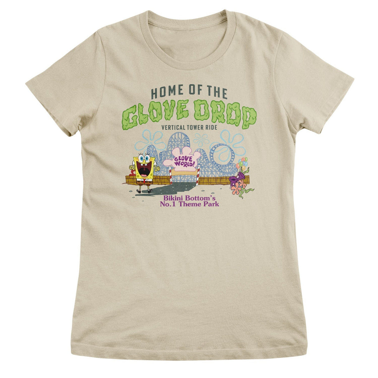 SpongeBob SquarePants - Glove World Theme Park Women T-Shirt