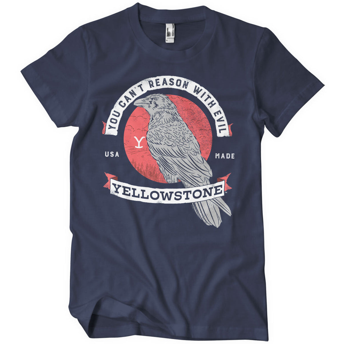 Yellowstone - You Can't Reason With Evil Mens T-Shirt