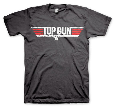 Top Gun - Distressed Logo Mens T-Shirt