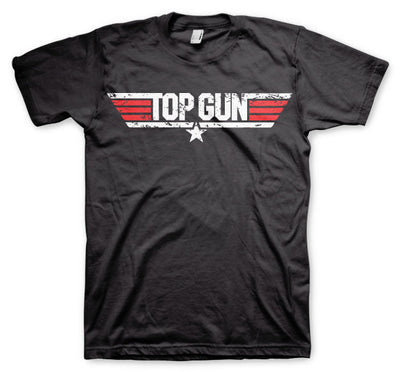 Top Gun - Distressed Logo Mens T-Shirt