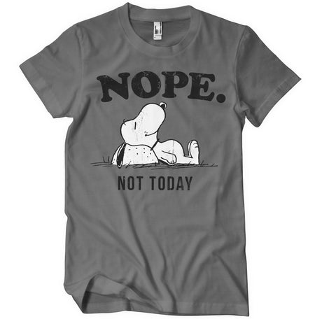Peanuts - Nope. Not Today Mens T-Shirt featuring the Nope. Not Today Mens T-Shirt design